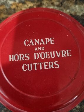 Canape and Hors D'Oeuvre Cutters - Red Lettering